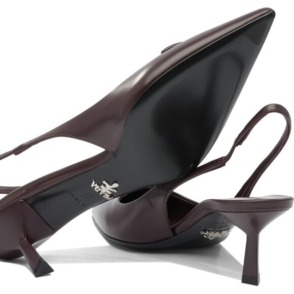 Prada Brushed Leather Slingback Pumps IT 40 Women - Picture 5 of 5